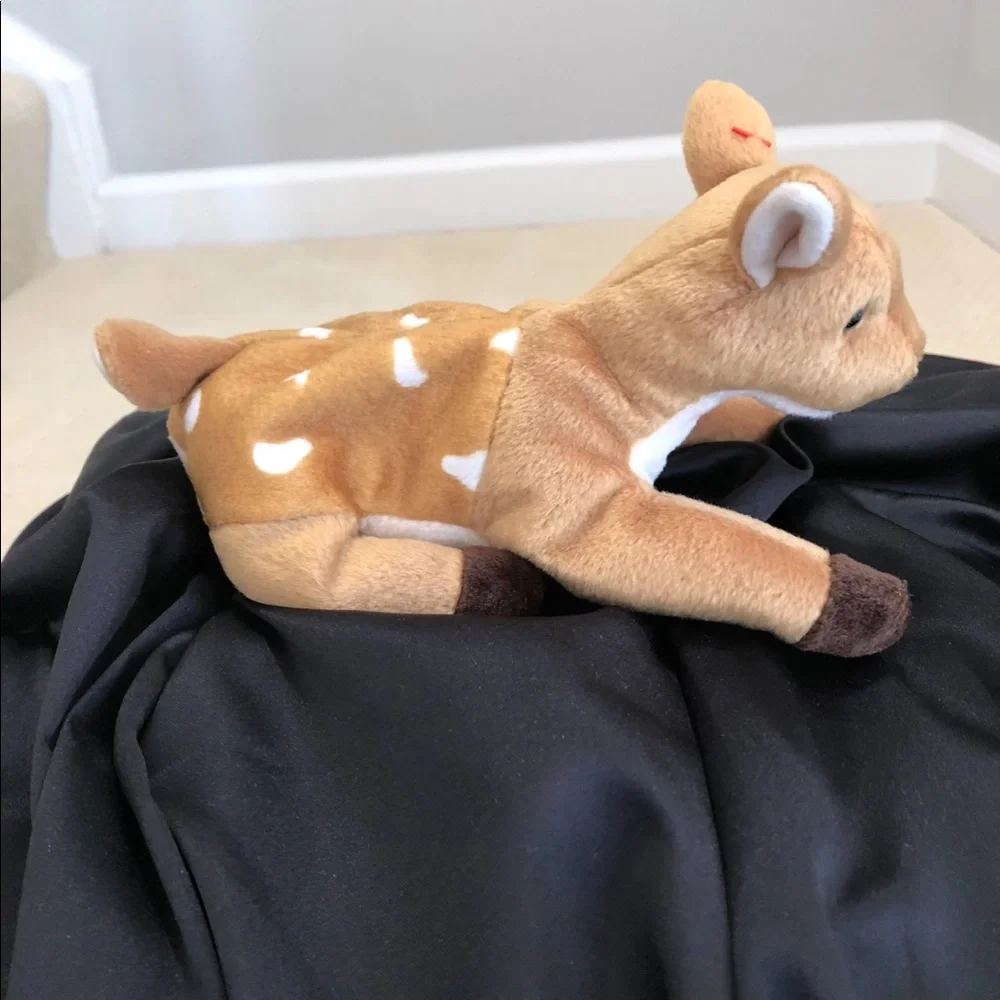 Ty “Whisper” Brown and White Fawn Plush Deer Stuffed Animal